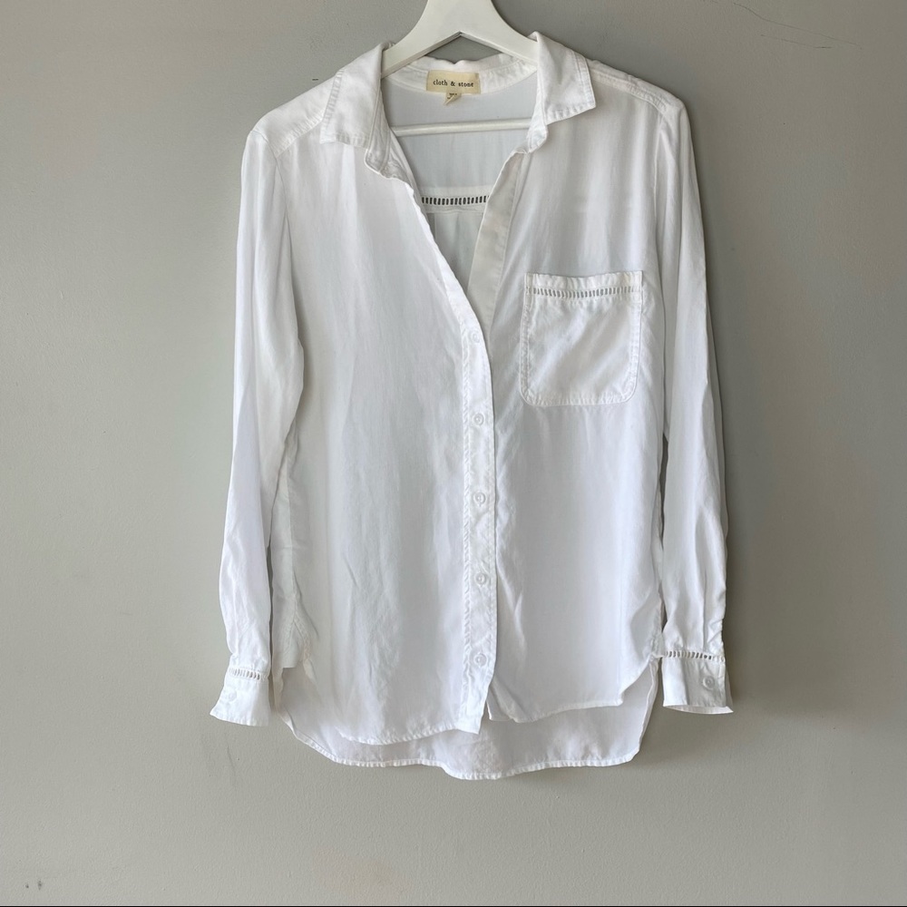 Cloth & Stone White Button Down Shirt